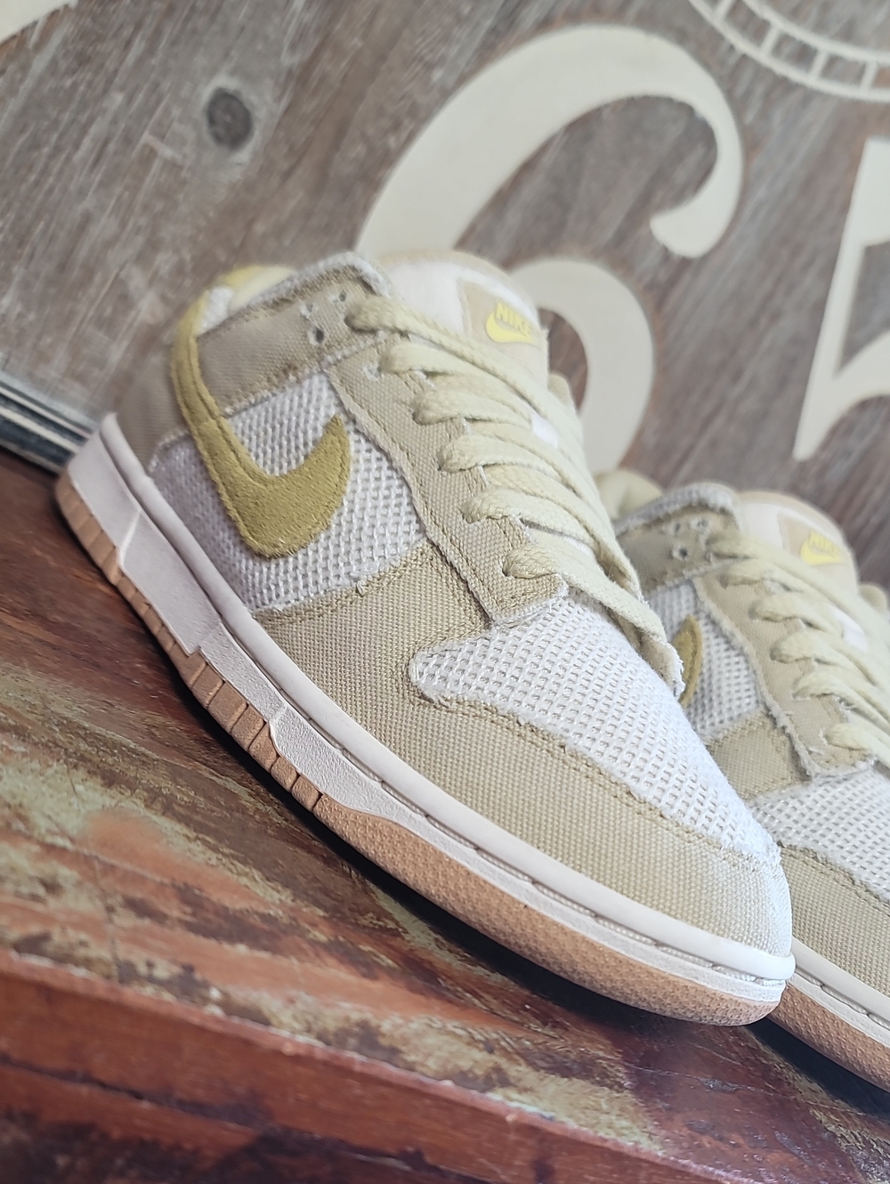 Nike Wmns Dunk Low Next Nature SE "Team Gold/Pale Ivory" Wmns 8.5 Good Cond. - Picture 5 of 15